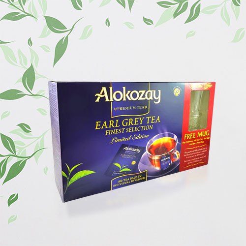 Alokozay Earl Grey – 100 Tea Bags + Mug